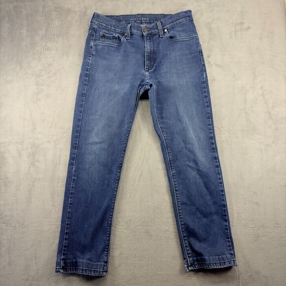 Mott & Bow Men's Slim Staple Jeans Women's 29x30 Blue Italian Denim High-Rise - Picture 1 of 11